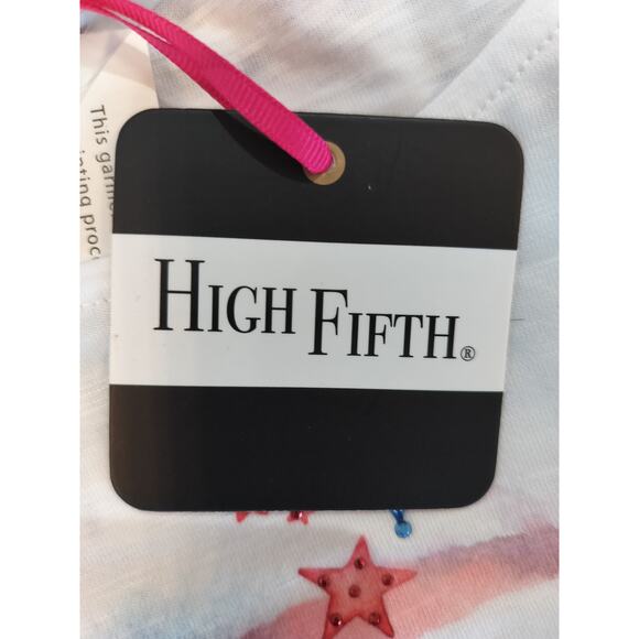 High Fifth Women’s Medium Graphic Tee Casual Short Sleeve Crew Neck Top - Picture 4 of 6